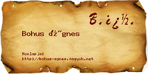 Bohus Ágnes névjegykártya